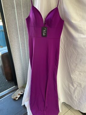 Wish Vibrant Purple Spaghetti-Strap Maxi Dress
